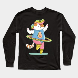 80's Cat Unicorn Long Sleeve T-Shirt